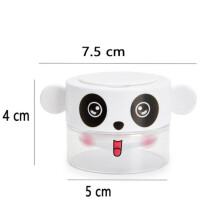 (White) Cartoon Pill Grinder Tablets Crusher Portable Medicine Dispenser Pill Container Storage Pulverize Case