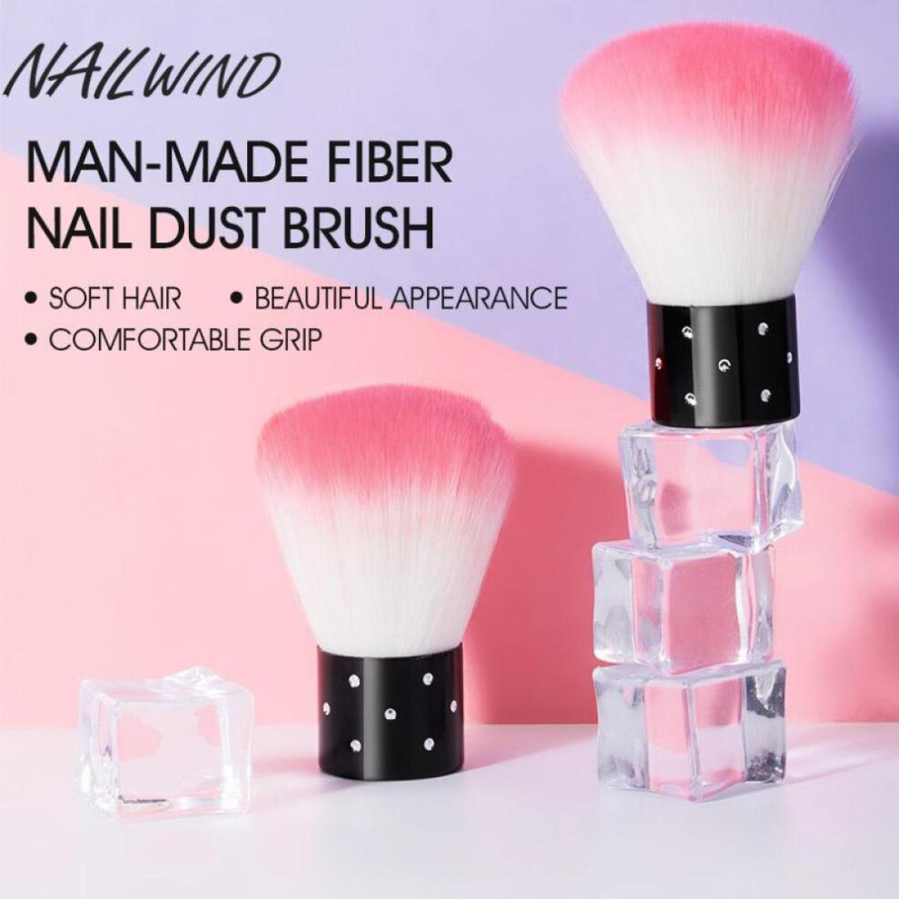 Nailwind 1PC Nail Brush Tools File Nail Art Care Manicure Pedicure Soft Remove Dust Small Angle Cleaner Acrylic & UV Powder Remover Brush