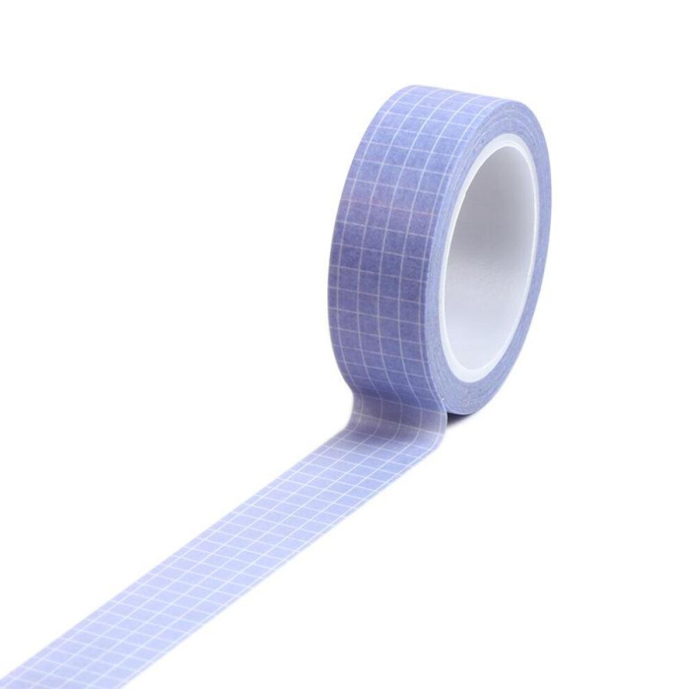 (Purple) 10M Black and White Grid Washi Tape Japanese Paper DIY Planner Masking Tape Adhesive Tapes Stickers Decorative Stationery Tapes