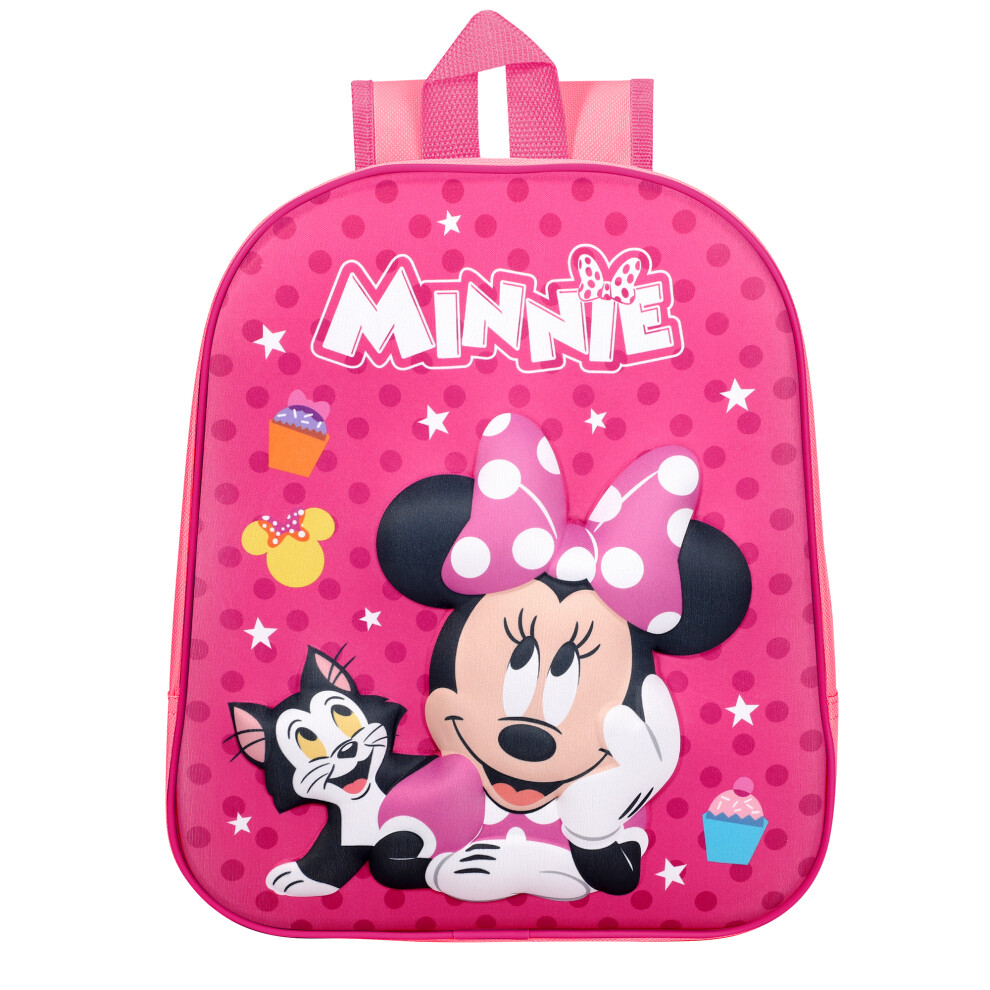 Minnie Mouse Miles 3D Eva Backpack Rucksack School Bag Disney Pink