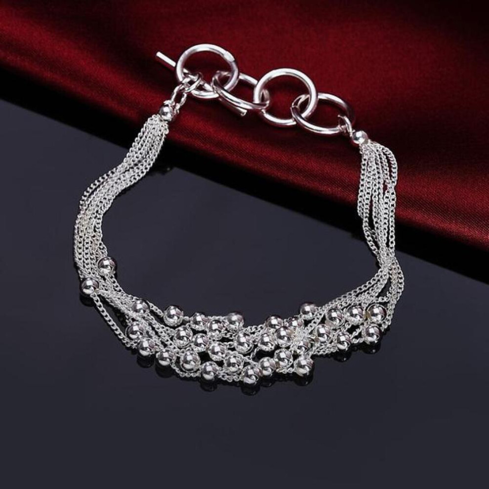 (Silver Sand) New High Quality S925 Sterling Silver 4MM Women Men Chain Male Twisted Rope Bracelets Fashion Silver Jewelry