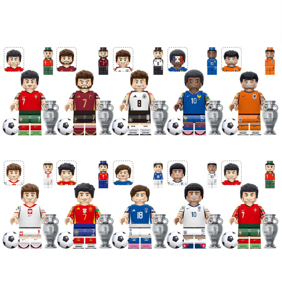 (10pcs-A) Fit Lego World Cup football stars building block minifigures Kids Gifts Toys