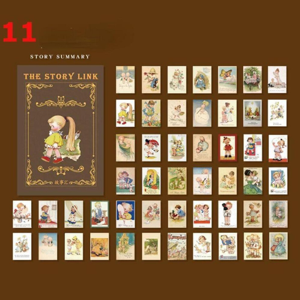 (Story Collection) 50pcs Vintage Paper  for Phone Deco Retro Stationery Supplies Litmus Paper Junk Journal Label Scrapbooking Material LM