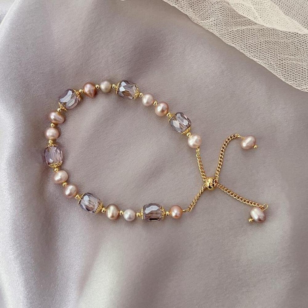 Simulation Pearl Beaded Bracelet For Women Girls Adjustable Size Crystal Bracelet Girls Jewelry Gifts