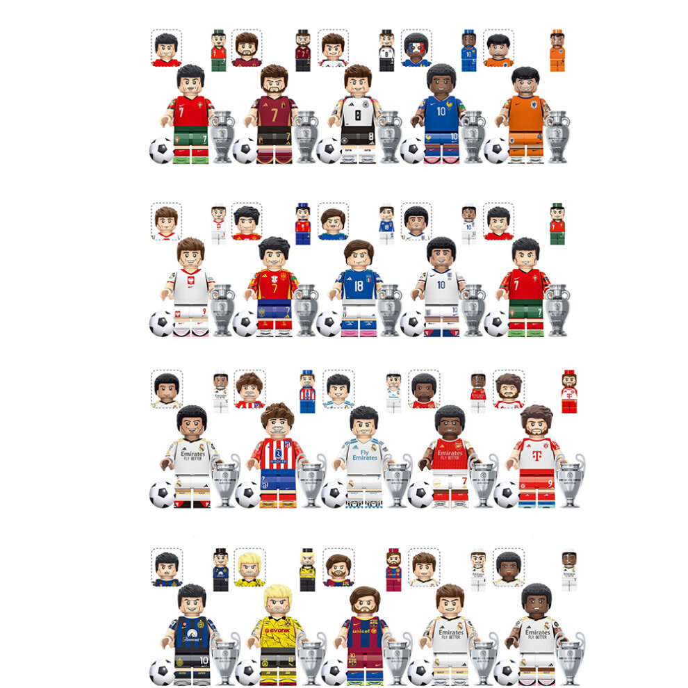 (20pcs-A) Fit Lego World Cup football stars building block minifigures Kids Gifts Toys