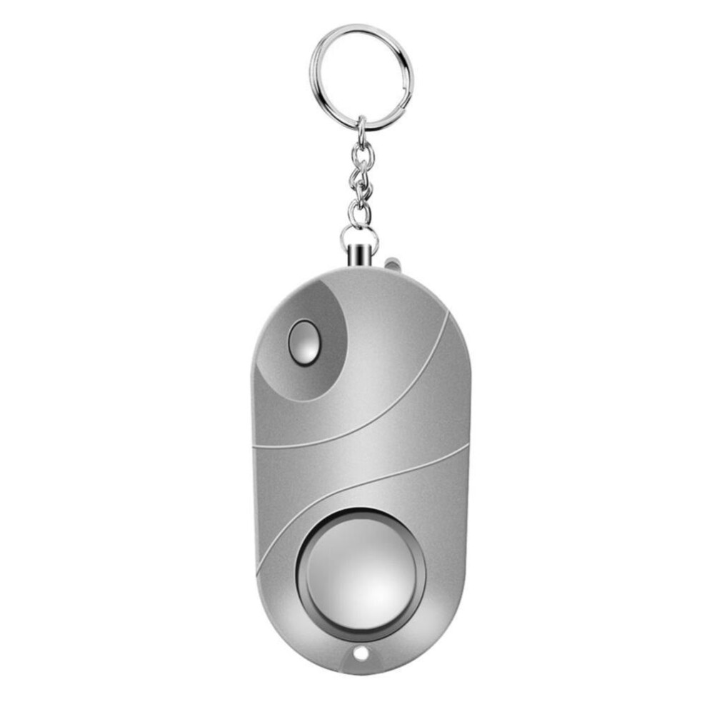 (Silver) Personal Alarm Safe Sound Emergency Self-Defense Security Alarm   Women&apos;s Wolf Guard Keychain LED Flashlight For Women Girls Kid