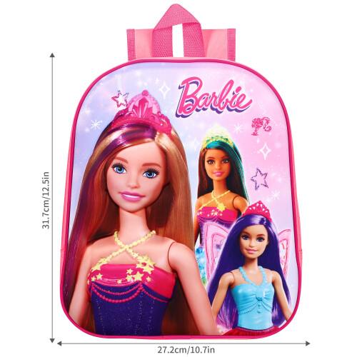 Barbie Barbie Dolls 3D EVA Backpack Rucksack School Bag Pink 2