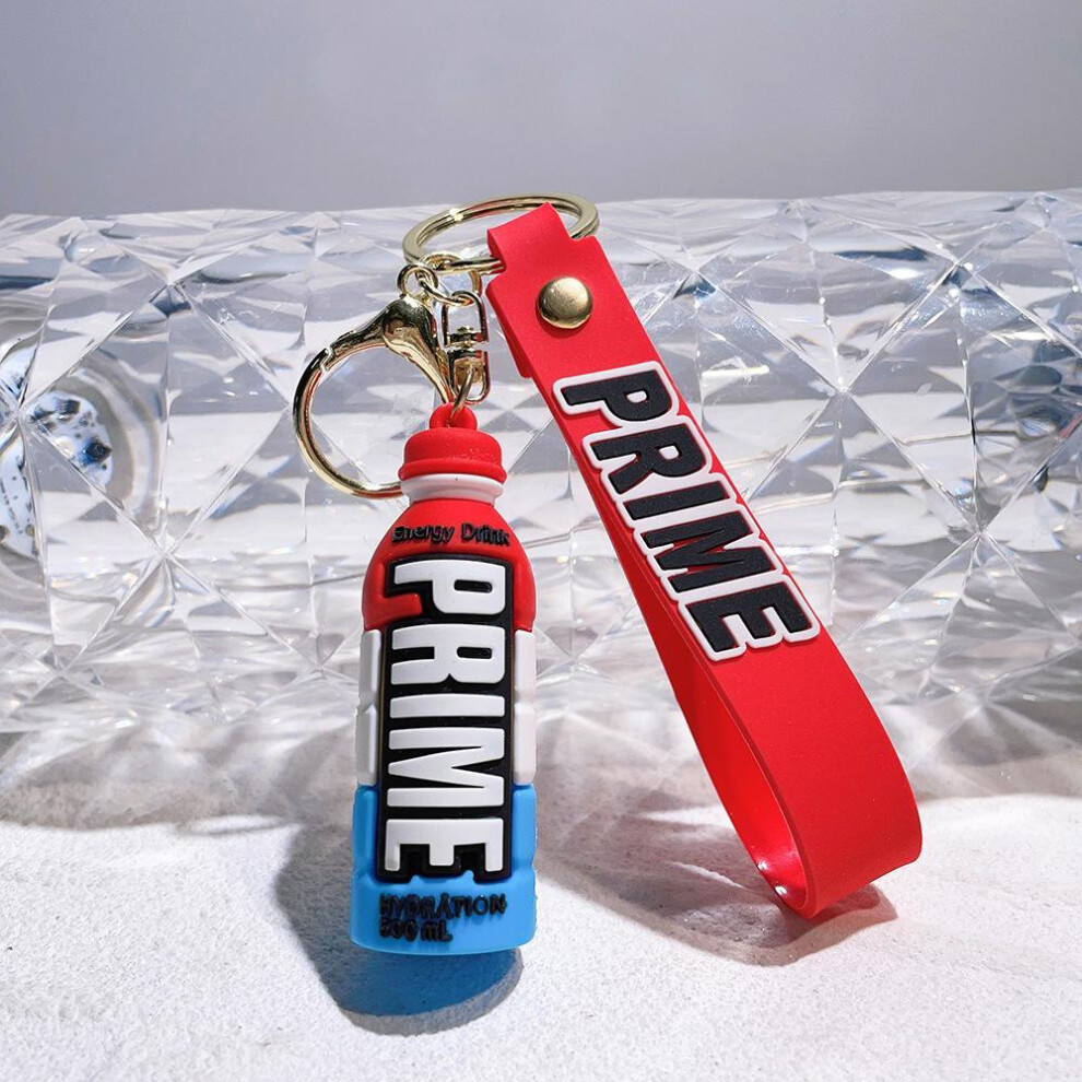 (Multicoloured) Cute Prime Drink Keychain Fashion Bottle Key Chains for Car Key Bag Pendant Women Men Party Favors Keyring Gifts Wholesale