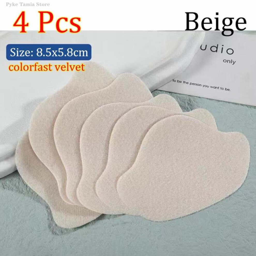 (Cream) 4Pcs Sports Shoes Repair Stickers Heel Protector Anti-Wear Repair Holes Self-adhesive Patches Insoles Pad Foot Care Insert
