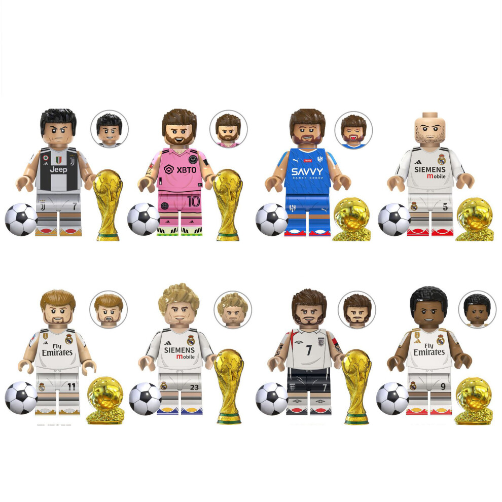 (8pcs-B) Fit Lego World Cup football stars building block minifigures Kids Gifts Toys