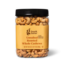 Good & Gather Unsalted Roasted Whole Cashews 30oz