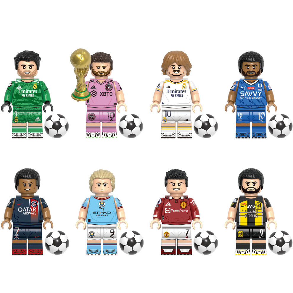 (8pcs-G) Fit Lego World Cup football stars building block minifigures Kids Gifts Toys