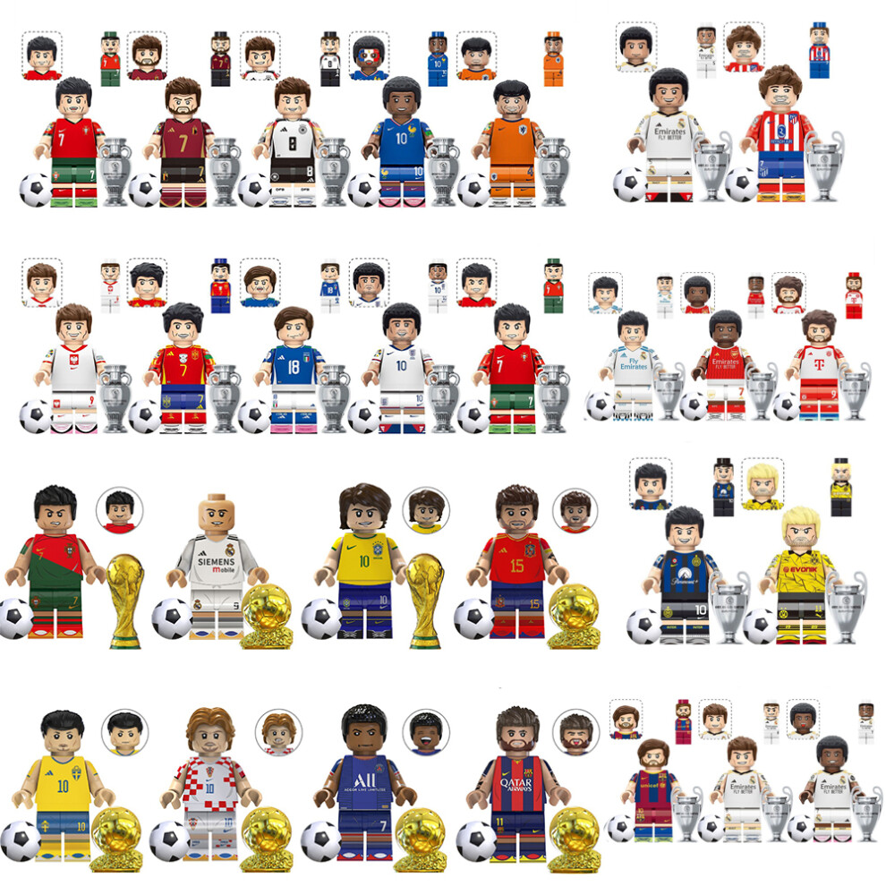 (28pcs-A) Fit Lego World Cup football stars building block minifigures Kids Gifts Toys