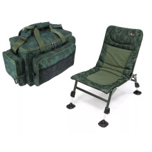 CARP FISHING Nomadic Chair with Adjustable Legs & NGT CARRYALL BAG 709C- CAMO