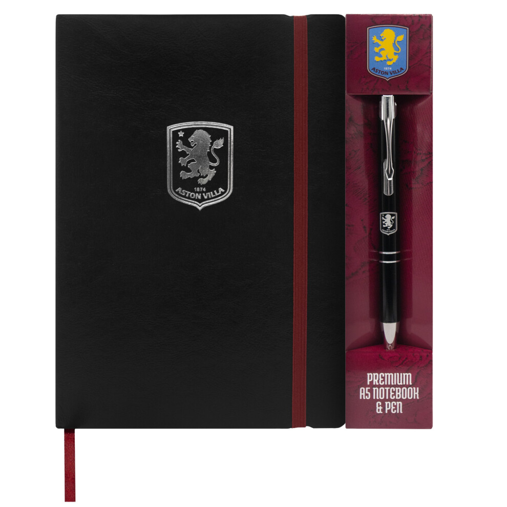 Aston Villa FC Notebook & Pen A5 Executive Premium OFFICIAL Football Gift