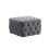 Living And Home Grey Velvet Buttoned Tufted Footstool 62cm x 62cm x 40cm 3