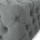 Living And Home Grey Velvet Buttoned Tufted Footstool 62cm x 62cm x 40cm 4