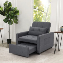 Three-in-One Versatile Single Sofa Bed with Pillow