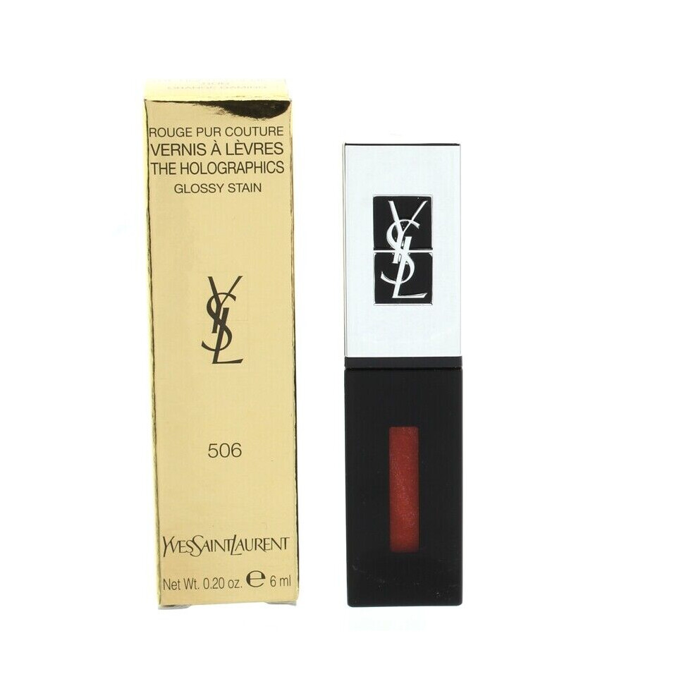 YSL Holographics Glossy Lip Stain 506 Orange Gaming