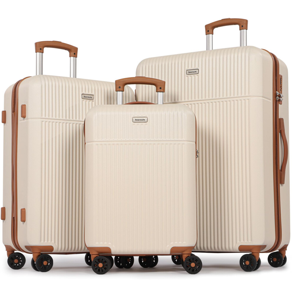 (	Suitcase Set) H.yeed Carry on Suitcase ABS Hard Shell Lightweight Small Trolley Travel Cabin Luggage