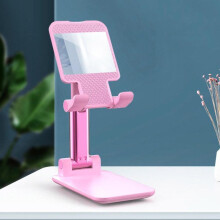 (Pink) Universal Stand for Phones & Tablets, Adjustable & Foldable
