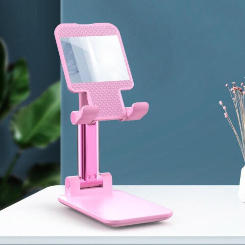 (Pink) Universal Stand for Phones & Tablets, Adjustable & Foldable