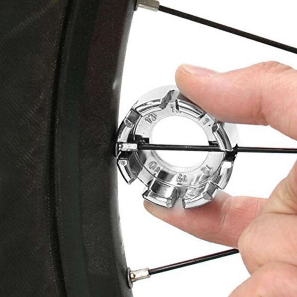 Portable Bike Bicycle Repair Adjustment Wheel Spoke Ring Wrench Steel Tool