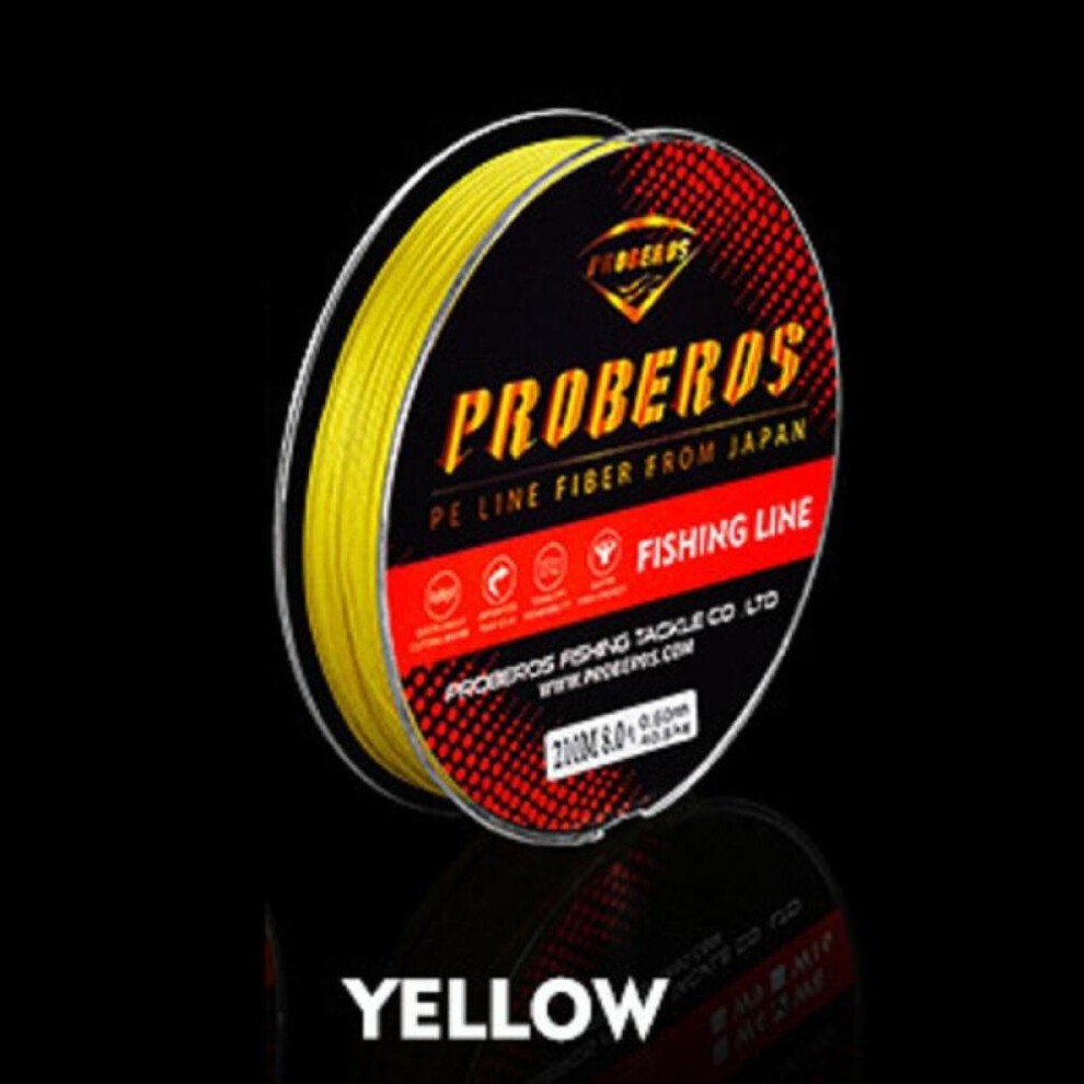 (10.0/100LB, Yellow) 8-braided 210m Ample Power PE Fishing Line 5-color 8-strand PE Line 1.0#-6# Braided PE Fishing Line