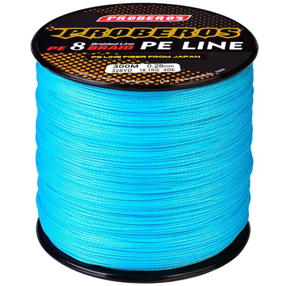 (6.0/70LB, Blue) 8-braided 300m Fishing Line PE Braided Ample Power Fishing Line Main Line For Rock Fishing And Sea Fishing