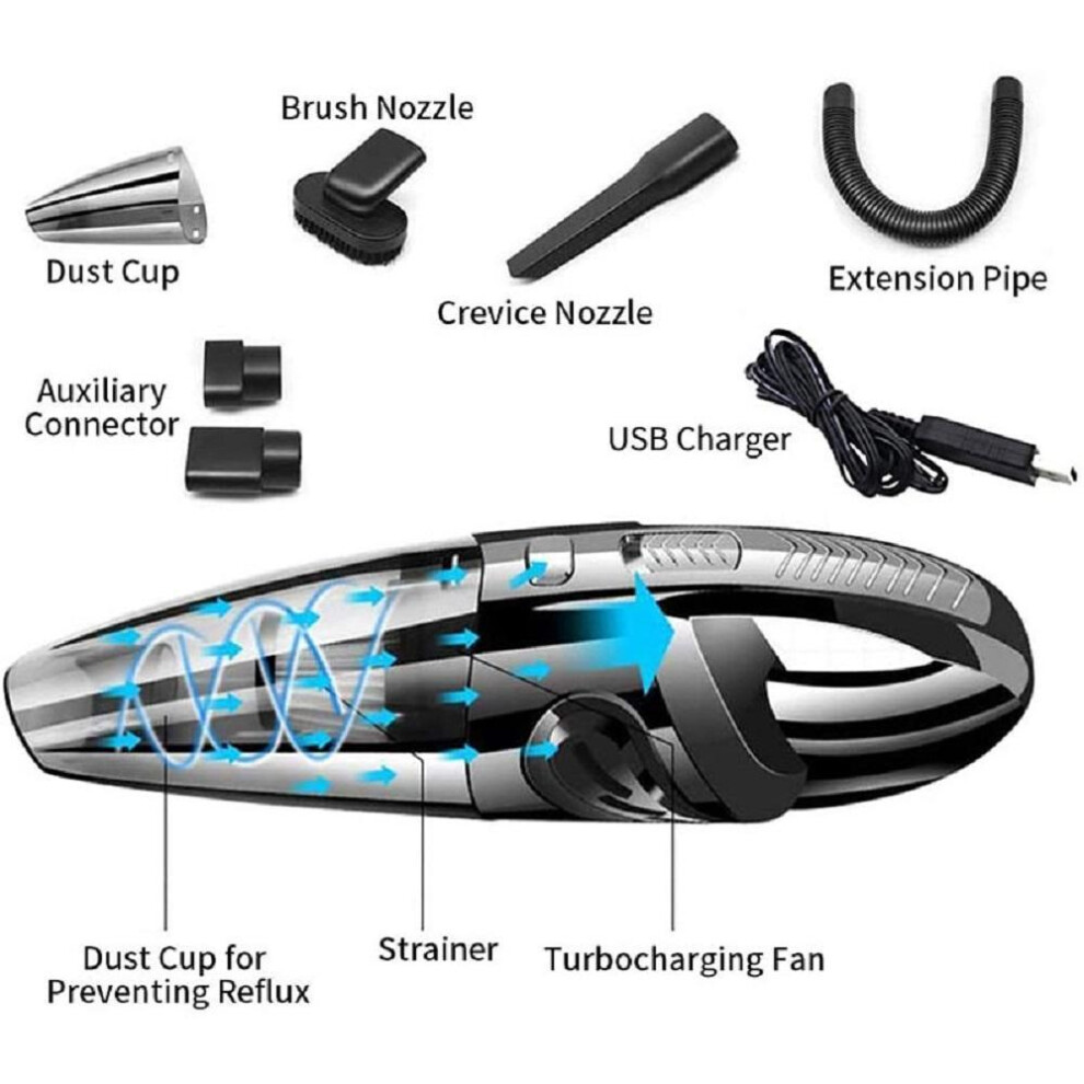 2024 Wireless Handheld Vacuum 8500pa Powerful Cyclone Suction Portable Rechargeable Vacuum Cleaner Charge for Car Home Pet Hair