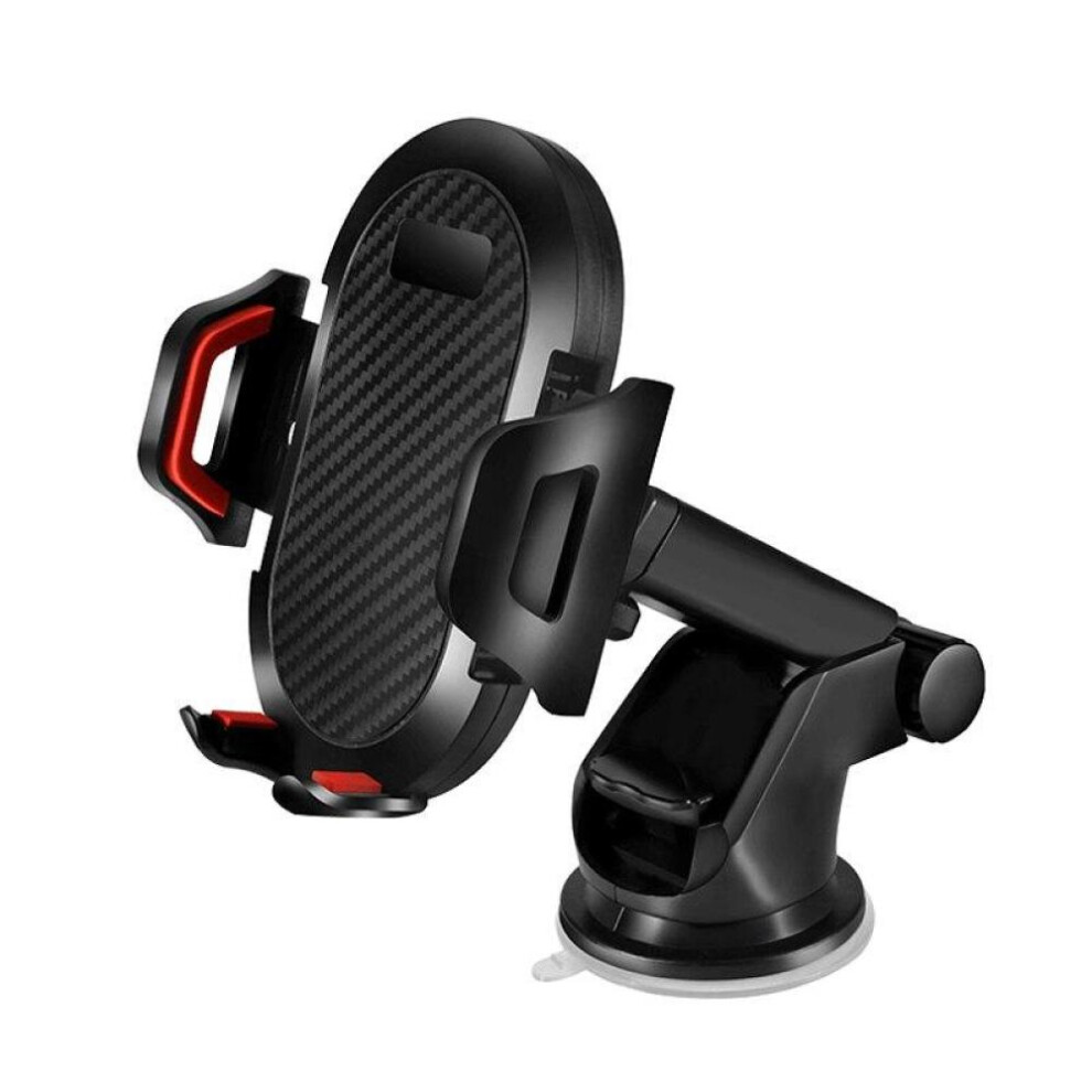 (Red) FONKEN Car Phone Holder Mount Scalable Glass Suction Cup Desk in Car Sucker Mobile Holder Stand Large Screen Smartphone GPS Auto Bracket