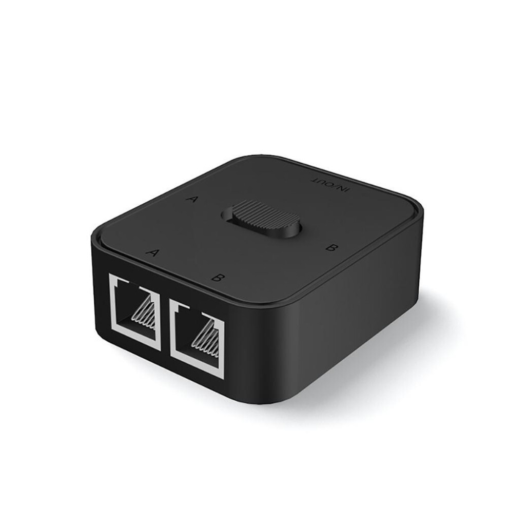 (Black) 1000Mbps 2 in 1 Ethernet Splitter Adapter Lan RJ45 Splitter Connector Cat 6 Network Extender rj45 Switch Coupler for PC Laptop TV Box Router