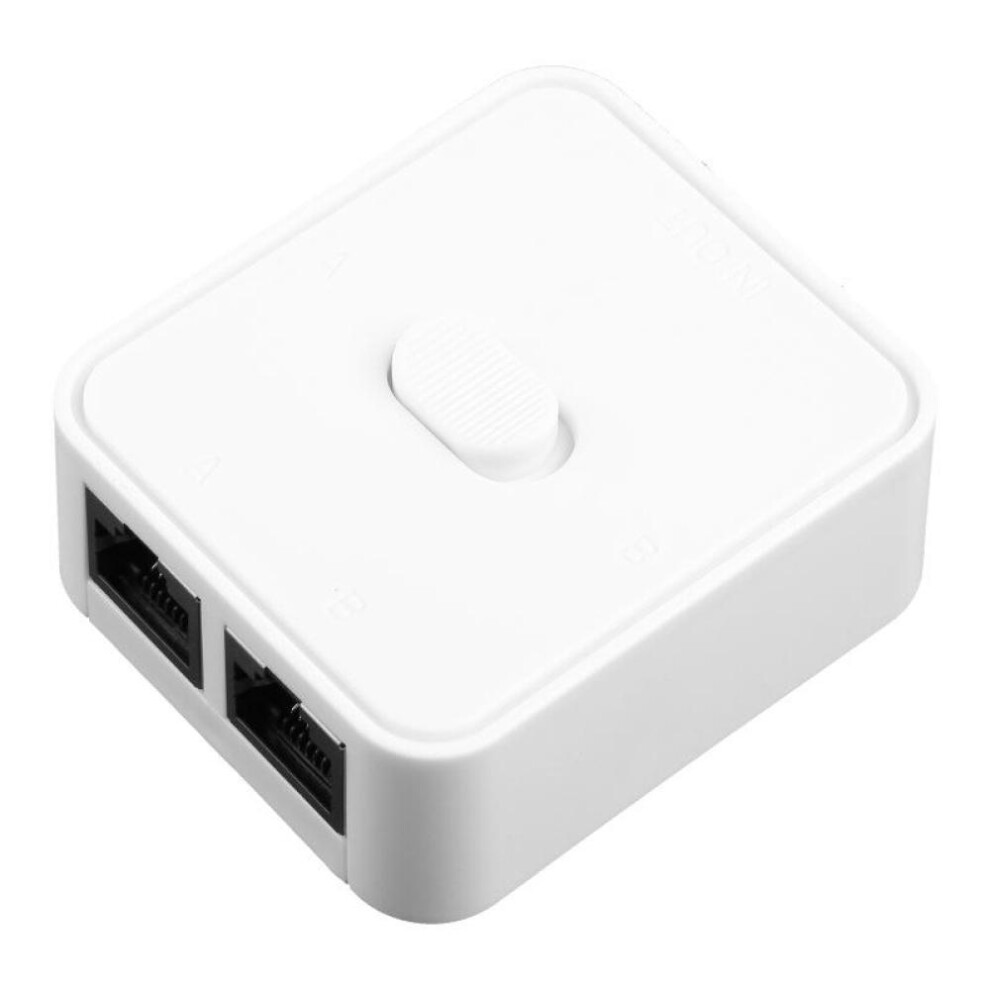 (White) 1000Mbps 2 in 1 Ethernet Splitter Adapter Lan RJ45 Splitter Connector Cat 6 Network Extender rj45 Switch Coupler for PC Laptop TV Box Router