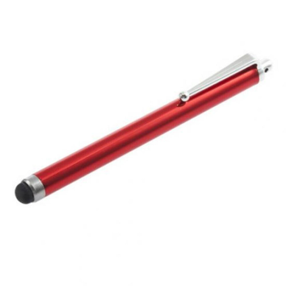 (Red) Touch Screen Multiple Colour Mobile Phone Tablet Capacitive Stylus Electronic Pen for Smart Phone Computer