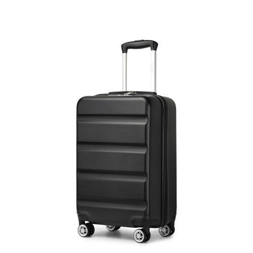 (19 inch) Black Expandable ABS Hard Shell Suitcase TSA Lock Double Wheels