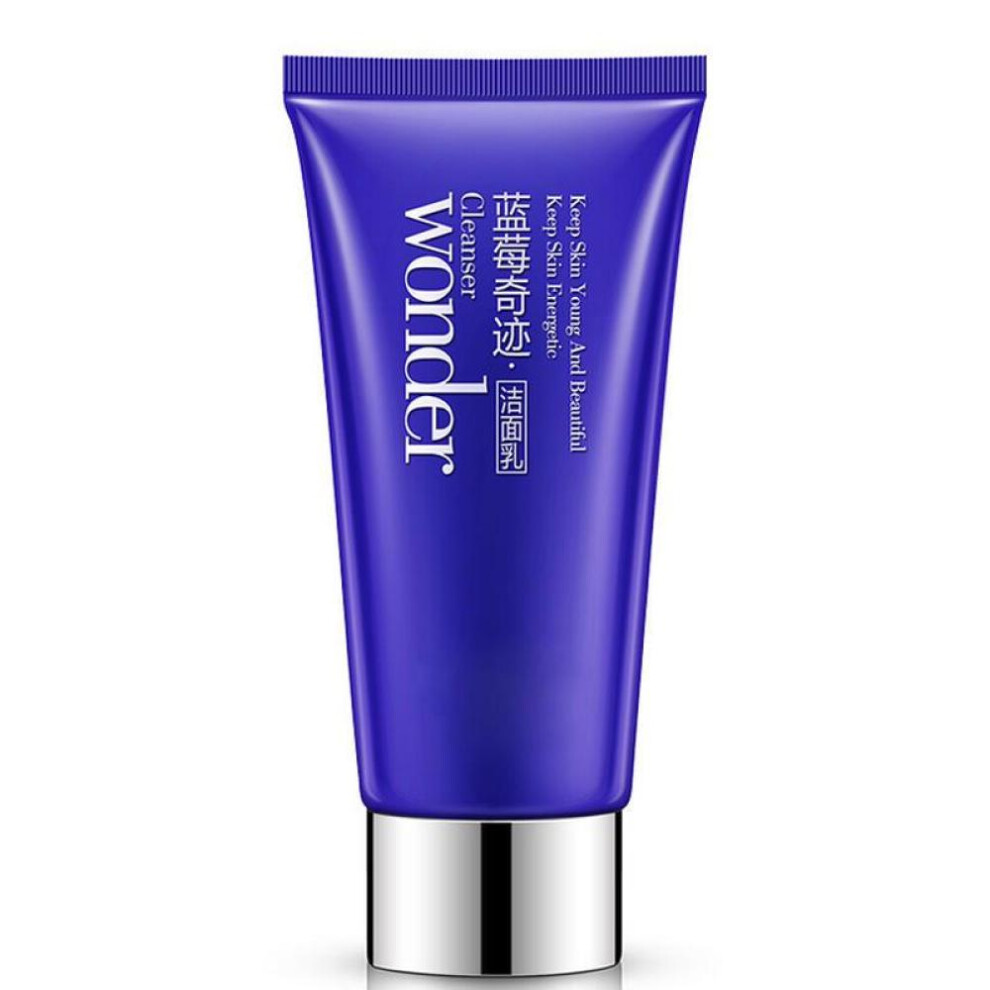 BIOAQUA Blueberry Facial Cleanser Plant Extract Rich Foaming Face Cleanser Moisturizing Face Skin Care