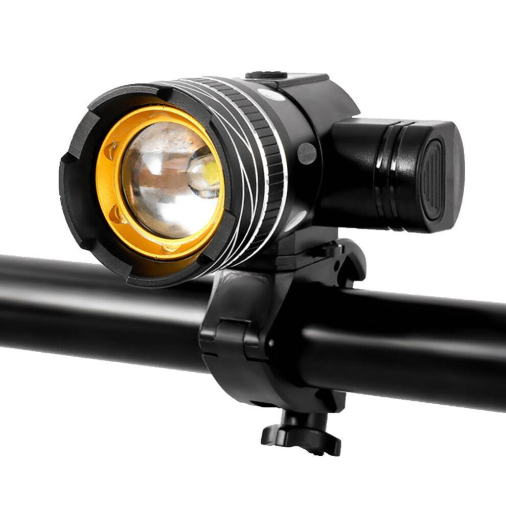 Waterproof USB Rechargeable Front Cycling Bike LED Flashlight Safety Light Riding Accessories