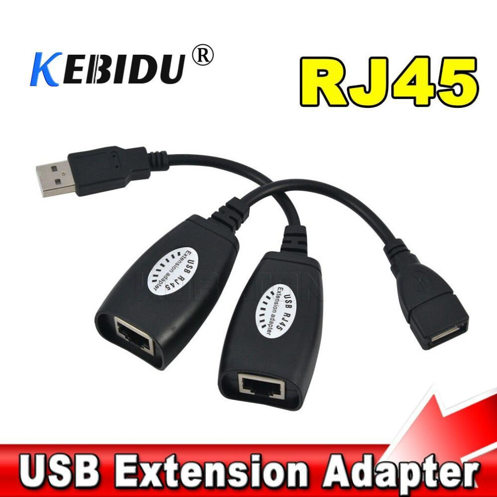USB to RJ 45 Male Female extension adapter cable Up RJ 45 To USB 150ft Using CAT5/CAT5E/6 RJ45 Lan Network