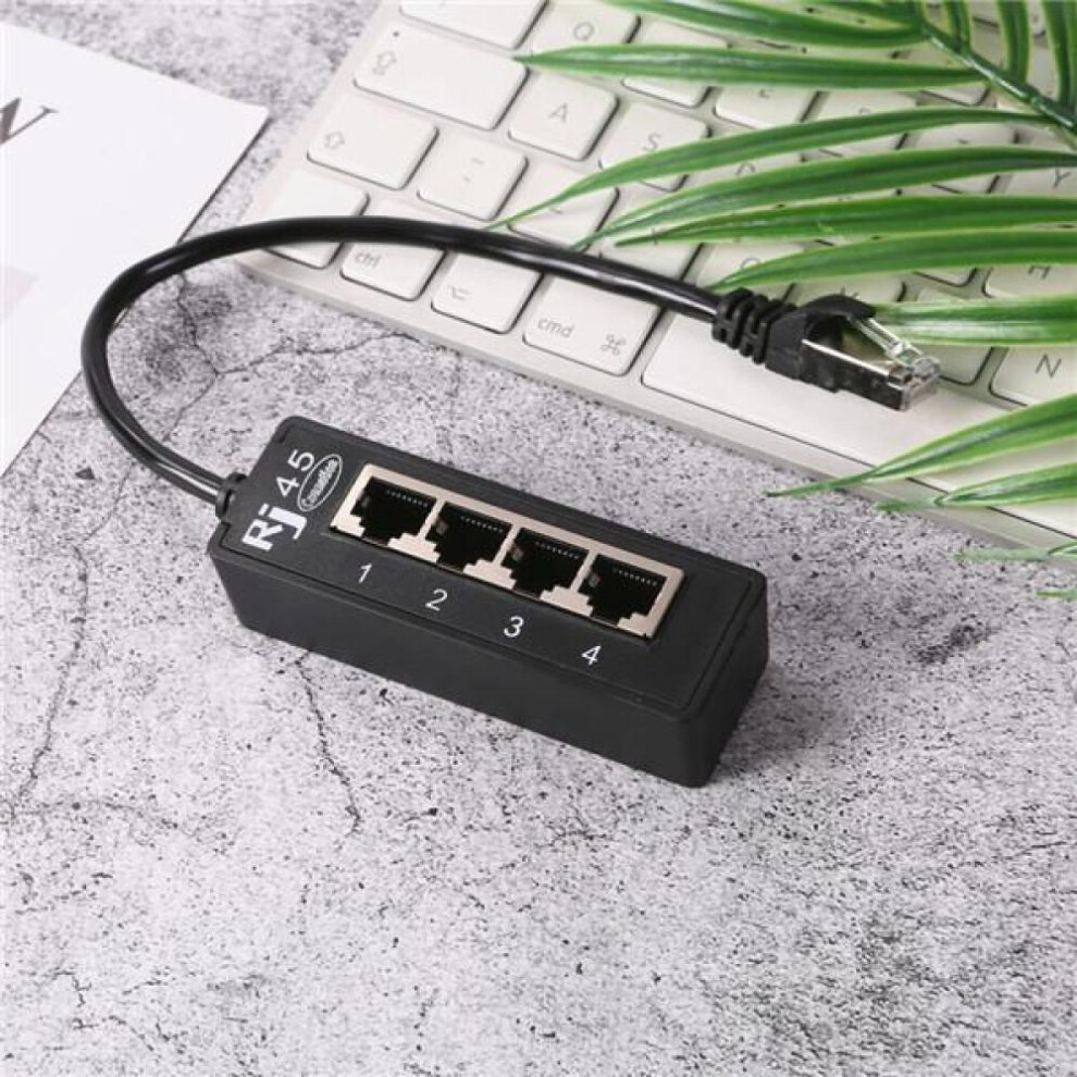 RJ45 CATS Ethernet Cable Splitter Adapter Cable 1 Male to 4 Female LAN Port Ethernet Cable Converter Accessories for Lan