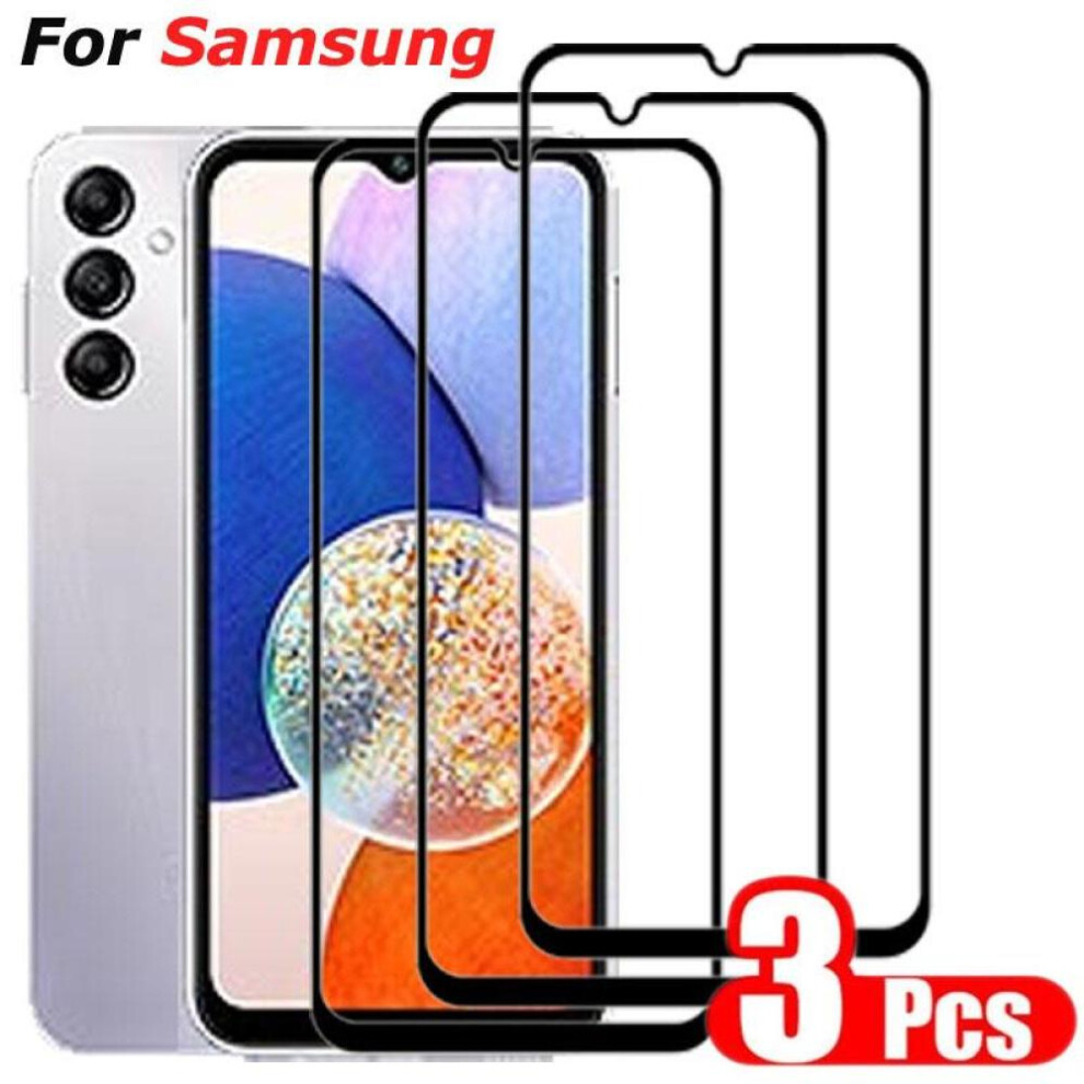 (Samsung A54 5G) 3 Pcs Tempered Glass For Samsung Galaxy A14 A04 A54 A24 A34 A04E A03 A05 A13 A23 A33 A53 A52 A73 A12 5G M54 M33 M53 M32 Protective Screen Protector