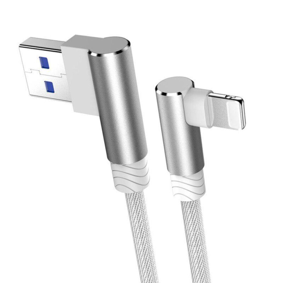 (3m, White) 1 2 3 m 90 Degree USB Data Charger Cable For iPhone 11 12 13 14 PRO Xs Max Xr X 8 7 6 6S Plus 5 5S SE2020 iPad Cord Origin Mobile Phone Long Short