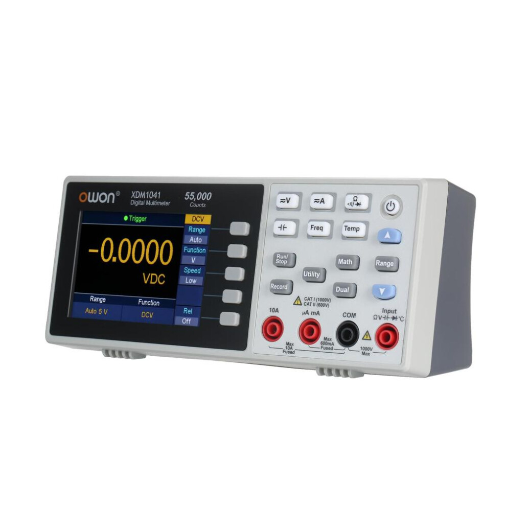 (White, US Plug) Owon 55,000 Counts Digital Multimeter High Accuracy Universal Meter with 3.5-inch TFT LCD Screen