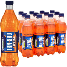 IRN-BRU XTRA, 12 Pack Zero No Sugar & Low Calorie Fizzy Drinks