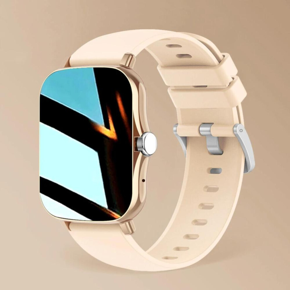 (Gold, silicone) Smart Watch For Men Women Gift For Xiaomi Full Touch Screen Sport Fitness Watches BT Call Digital Smartwatch Wristwatch 2024 New