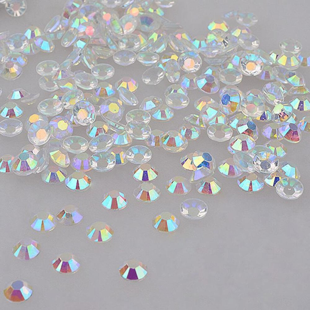 100pcs 4mm Super Shiny Flatback Nail Rhinestones Crystal Glass Nail Gems AB Resin Nail Art Decoration