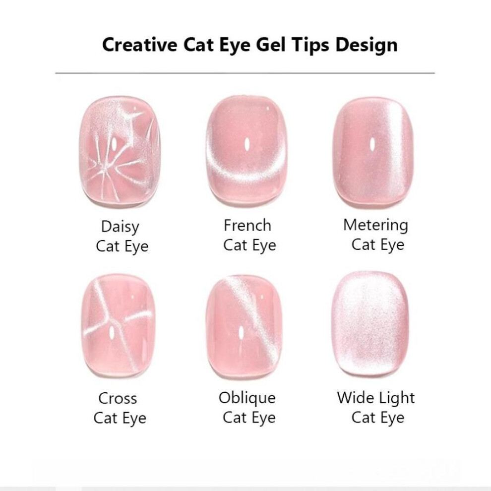 5 in 1 Strong Magnet Stick for Magnetic Cat Eye Gel, UV Gel Magnet Stick Manicure Tool, Nail Art Designs
