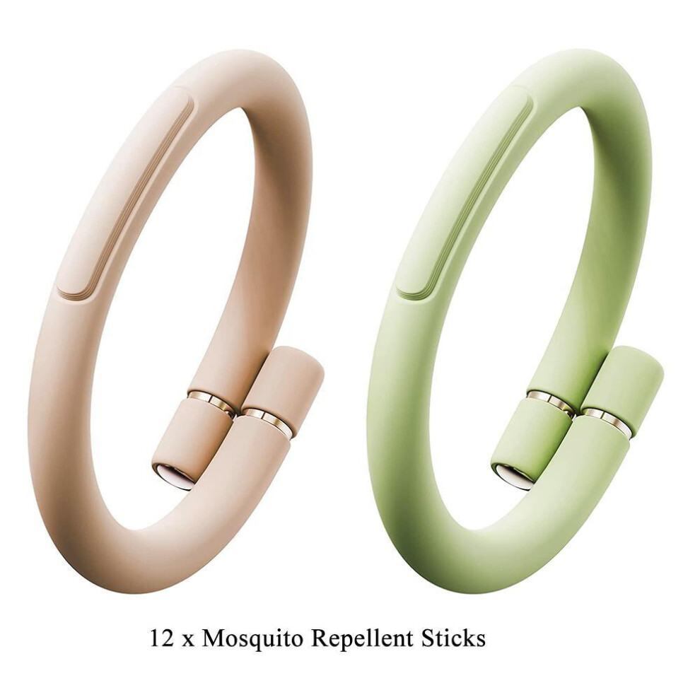 2 pcs Mosquito Repellent Bracelets Silicone Waterproof Insect Wristbands