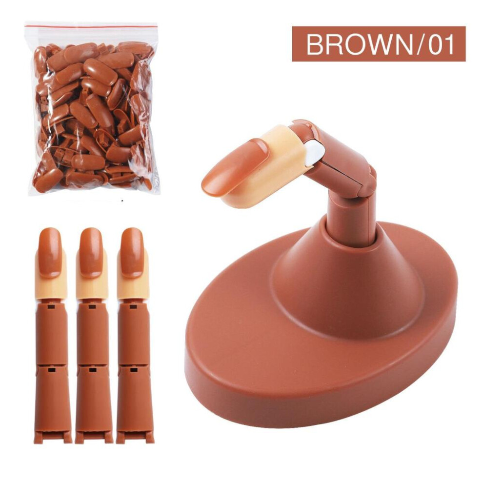 Mechanical Practice Hand for Acrylic Nails Silicone Nails Tips Can Be Detachable Beginners Practice Moving Finger Strap Base