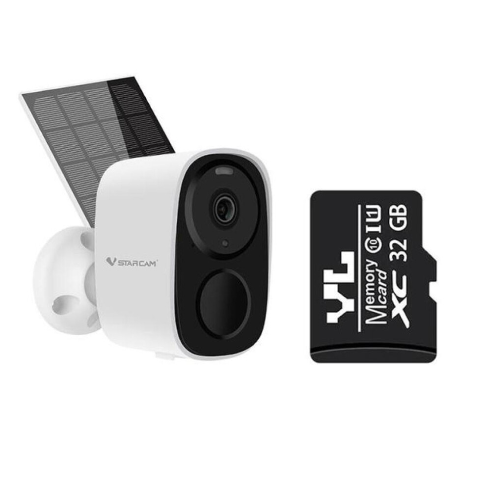 (Solar Camera 32G) Wireless Wifi Camera CCTV Security Camera Outdoor Full HD 1080P Audio IP Camera With 5000mAh Rechargeable Battery Camera