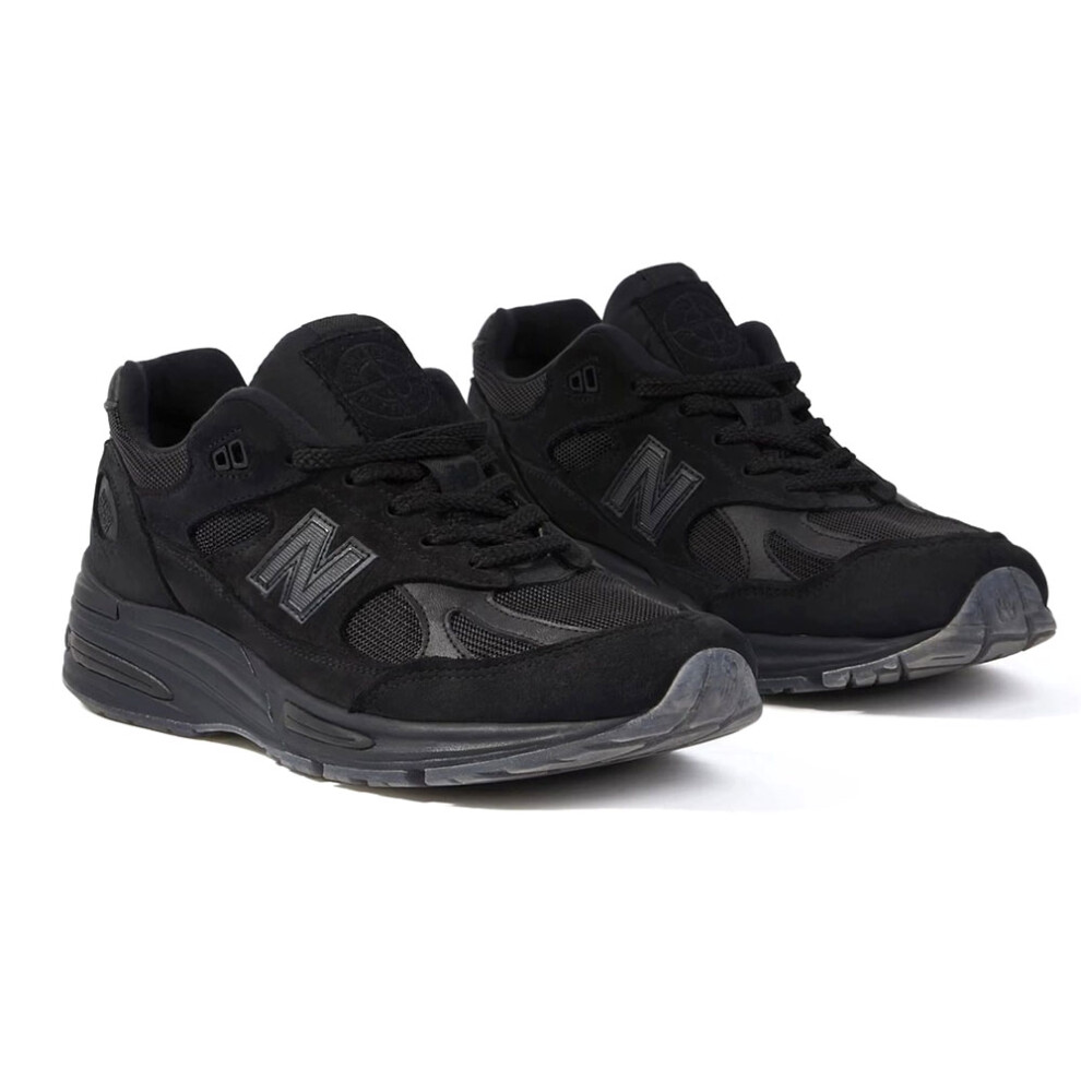 (EUR:38) New Balance 991v2 MiUK Stone Island Ghost Pack Black Men's Women Shoes